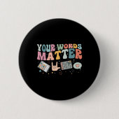 Wordproblem Speech Therapy Language Pathologe Button (Vorderseite)