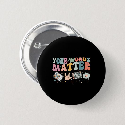 Wordproblem Speech Therapy Language Pathologe Button (Vorne & Hinten)