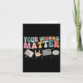 Wordproblem Speech Therapy Language Pathologe Karte (Vorderseite)