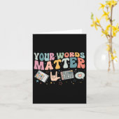 Wordproblem Speech Therapy Language Pathologe Karte (Gelbe Blume)