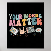 Wordproblem Speech Therapy Language Pathologe Poster (Vorne)