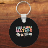 Wordproblem Speech Therapy Language Pathologe Schlüsselanhänger (Vorderseite)