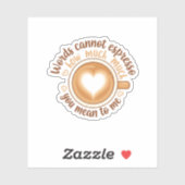 Words Cannot Espresso Love Valentine Funny Coffee  Aufkleber (Blatt)