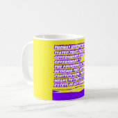 Words-Grafik über AMERICA Kaffeetasse (Vorderseite Links)