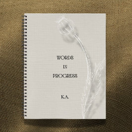 Words in Progress Minimalist Writing Notebook Notizblock