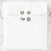 Words Interwoven Doodle Script 4 Pack Stickers (Tasche)