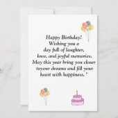  Words of congratulations for the happy birthday o Einladung (Vorderseite)