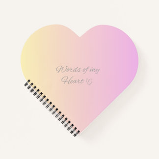 "words of my heart",Spiral Notebook Notizblock
