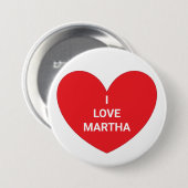 Words of the Heart:  Red & White Button (Vorne & Hinten)