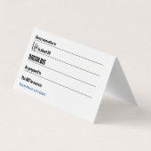 Words of Wisdom Advice Card For Graduation Visitenkarten (Rückseite)