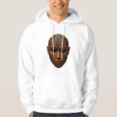 Words of Wisdom: Mask & Script Hoodie (Vorderseite)
