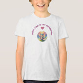 Words Saying “Being Kind is my Superpower” Tri-Blend Shirt (Vorderseite)