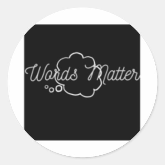 Words-Shirt Runder Aufkleber (Vorderseite)