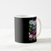 Words Speak Kindness Insrational Floral Sitive  Kaffeetasse (VorderseiteRechts)