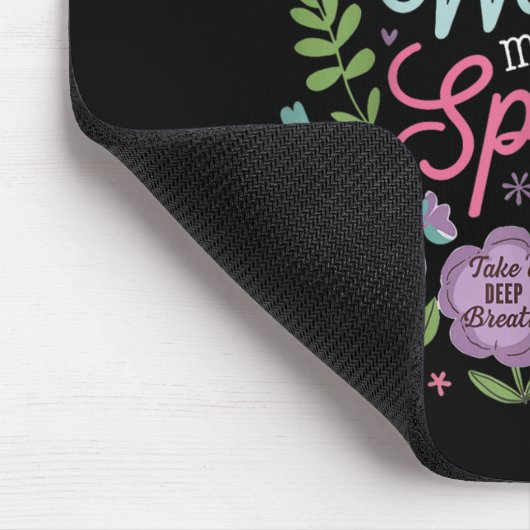 Words Speak Kindness Insrational Floral Sitive  Mousepad (Ecke)