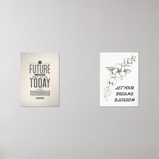 Words to inspire poster bilderwand sets (Vorderseite)