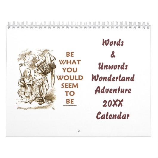 Words & Unwords Wonderland Adventure 20XX Kalender (Titelbild)