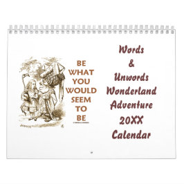 Words & Unwords Wonderland Adventure 20XX Kalender