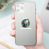 Words Weave Wonders - Wizard Owl Sticker (Telefon)