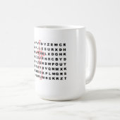 "Wordsearch Mama-" Tasse (VorderseiteRechts)