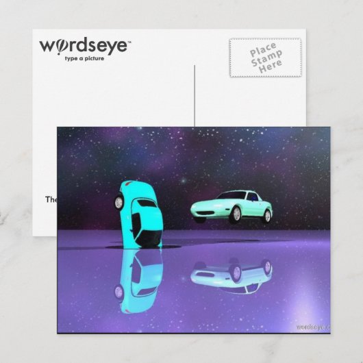 WordsEye Postkarte (Vorne/Hinten)