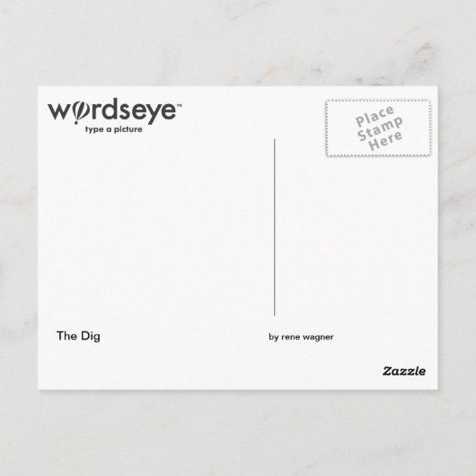 WordsEye Postkarte (Rückseite)