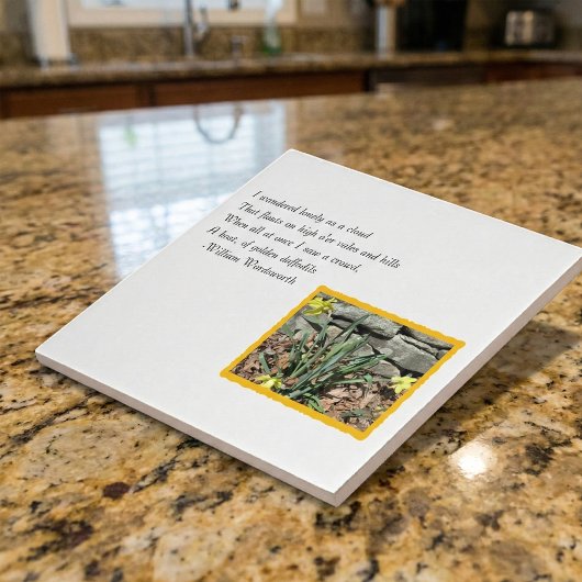 Wordsworth Narzissen-Poesie Fliese