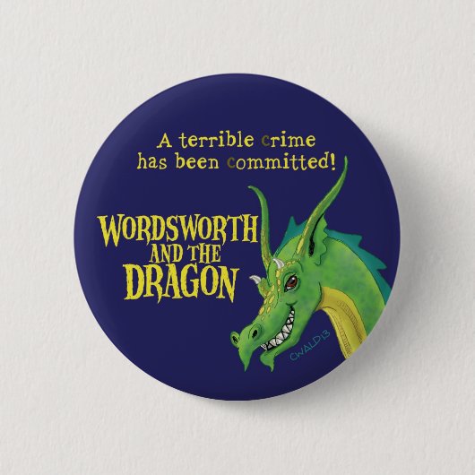 Wordsworth u. der Drache-runde Knopf Button (Vorderseite)