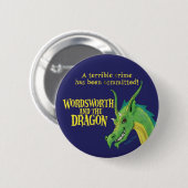Wordsworth u. der Drache-runde Knopf Button (Vorne & Hinten)
