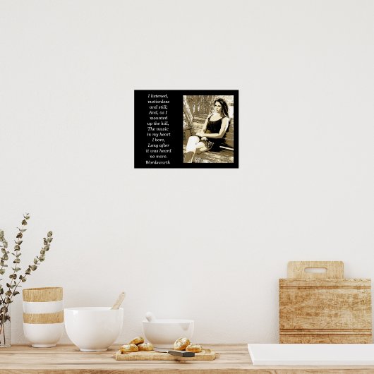 Wordsworth-Zitat - Kunstdruck Poster (Küche)