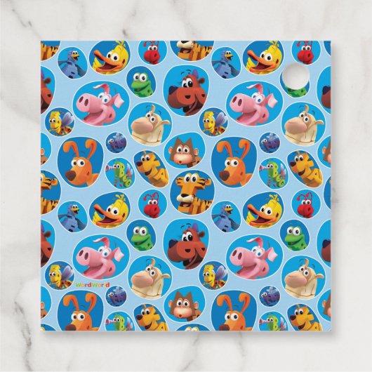 WordWorld-Party-Tag Geschenkanhänger (Rückseite)