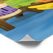 WordWorld Tanzhund und Duck Poster (Ecke)