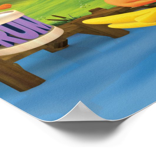 WordWorld Tanzhund und Duck Poster (Ecke)