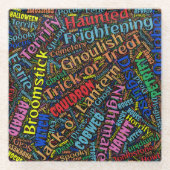 Wordy Halloween Glasuntersetzer (Vorderseite)