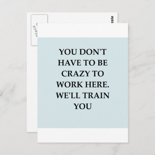 WORK2.png Postkarte (Vorne/Hinten)