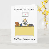 Work Anniversary Congratulations for Male Karte (Gelbe Blume)