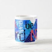 "Work&Be" blaue Tasse (Mittel)