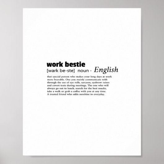 Work Bestie Classic Chill Poster (Vorne)