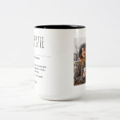 Work Bestie Definition Funny Individuelle Name & F Zweifarbige Tasse (Mittel)