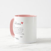 Work Bestie Definition Personalized Tasse (Vorderseite Links)