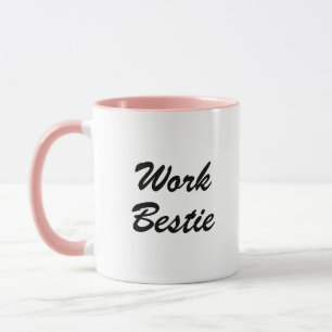 Work Bestie Fun Coworker Typografy Coffee Tasse