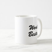 Work Bestie Fun Coworker Typografy Coffee Tasse (VorderseiteRechts)