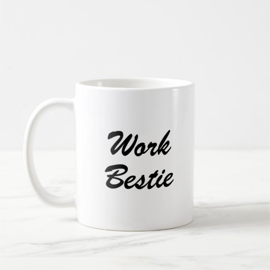 Work Bestie Fun Coworker Typografy Coffee Tasse (Links)