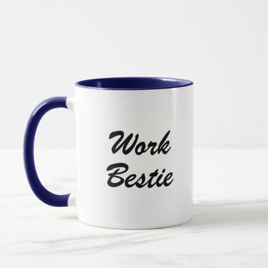 Work Bestie Fun Coworker Typografy Coffee Tasse (Links)