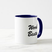 Work Bestie Fun Coworker Typografy Coffee Tasse (VorderseiteRechts)