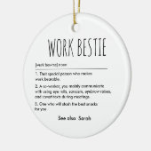 Work Bestie Funny Definition Individuelle Name Keramik Ornament (Links)