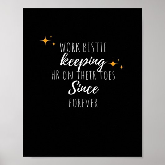 Work Bestie Funny Work Office Coworker Classic Poster (Vorne)