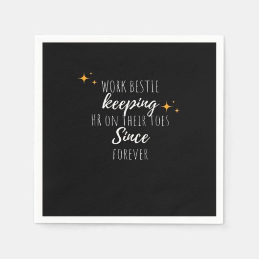 Work Bestie Funny Work Office Coworker Classic Serviette (Vorderseite)