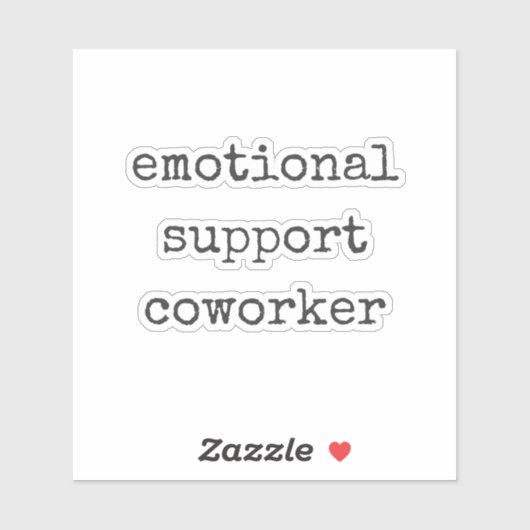 Work Bestie Geschenk lustige emotionale Unterstütz Aufkleber (Blatt)
