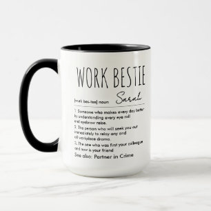 Work Bestie Individuelle Name Funny Definition Tasse